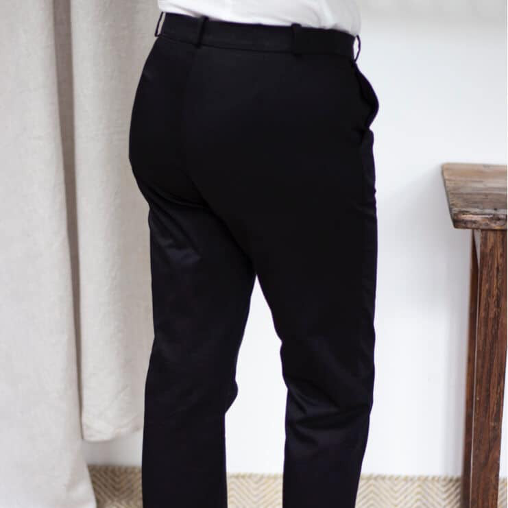 Pantalon coton noir made in France C.Bergamia