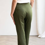 Le-Romantique-pantalon-femme-à-noeud-en-coton-bio-vert-pantalon-féminin-made-in-france-C.Bergamia