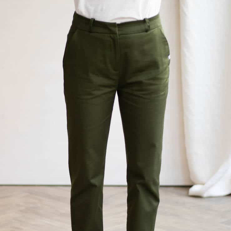 Pantalon l'Authentique en coton vert