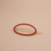 Barrette Chance oval - Rouge aniline