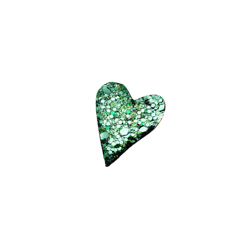 Pin's Coeur - Paillettes Green