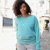 Sweat col rond - Turquoise
